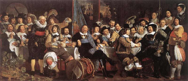 HELST, Bartholomeus van der Celebration of the Peace of Mnster, 1648, at the Crossbowmen s Headquarters oil painting picture